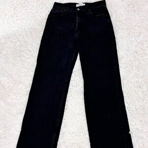 Abercrombie & Fitch 90s Relaxed High Rise Jeans 27 Black Wide Leg